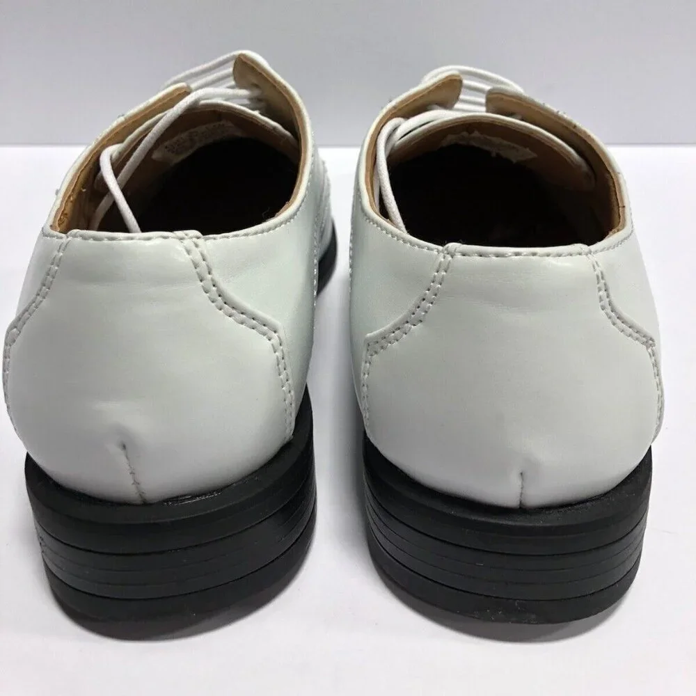 Stacy Adams Boys Carmichael Oxford White Size 1.5 M Big Kid